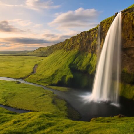 High-contrast landscape scene prepared for saturation and exposure bracketing