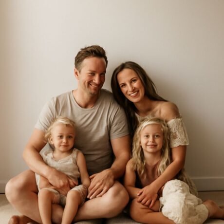 Portrait lit beside a window in a simple indoor setup