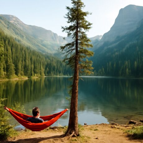 Scenic view with an inspiring outdoor quote